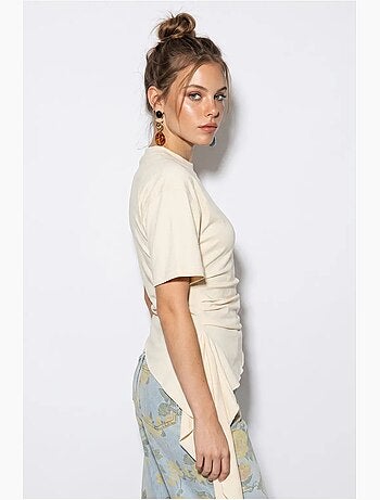Blouse ajustée en jersey avec drapé lucci