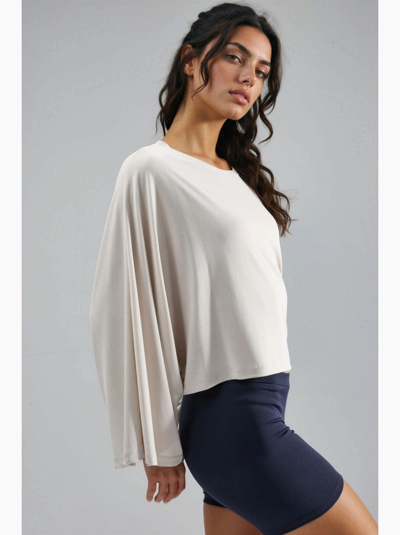 Blouse ample à col bateau busem Beige argile - Kiabi