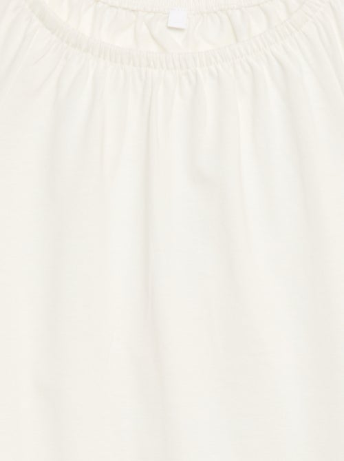 Blouse ave col et bas de manches élastiqués - Collection facile à enfiler - Kiabi