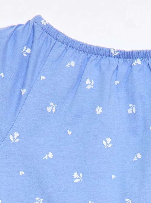 Blouse ave col et bas de manches élastiqués - Collection facile à enfiler - Kiabi