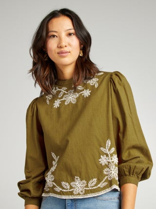 Blouse avec broderies