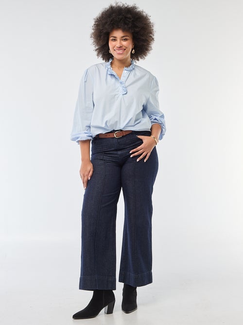 Blouse avec col montant volanté - Kiabi