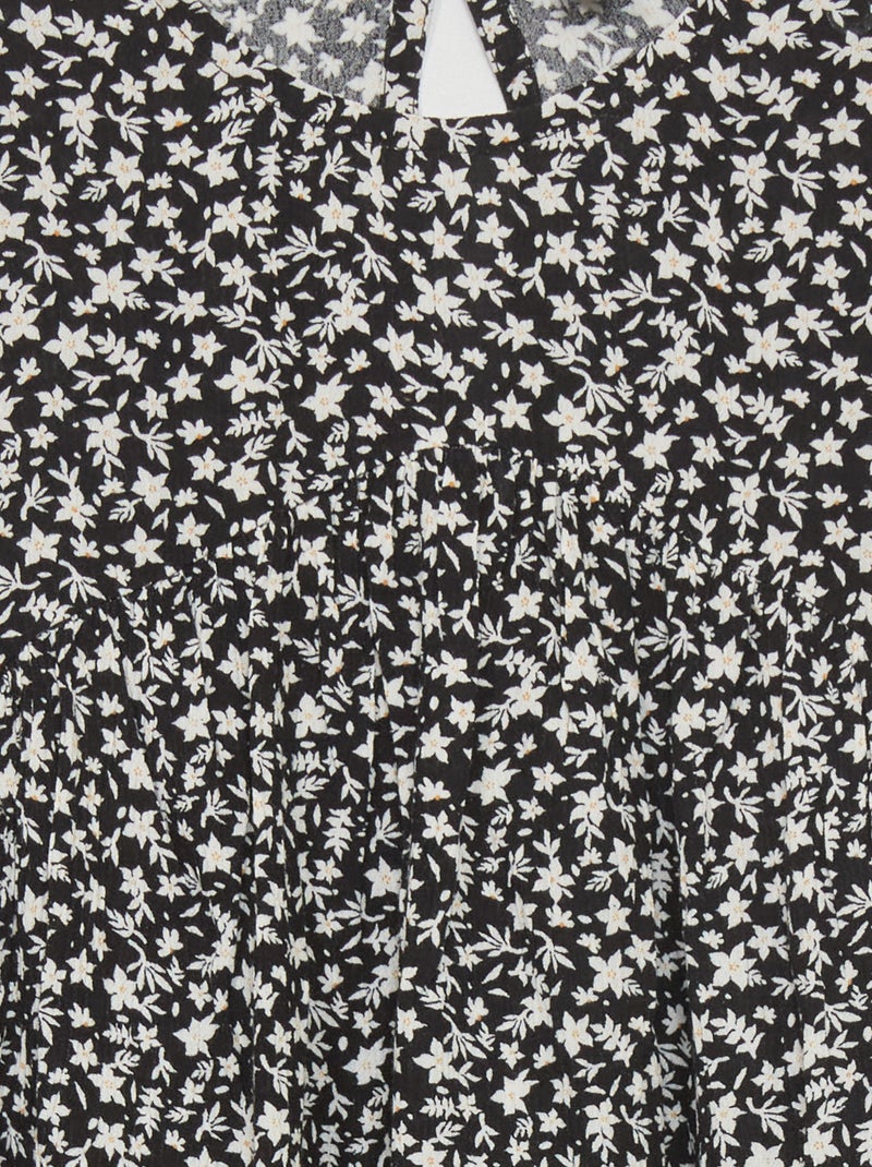 Blouse avec imprimé fleuri Noir - Kiabi