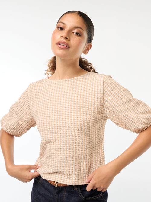 Blouse avec liens à nouer - Kiabi