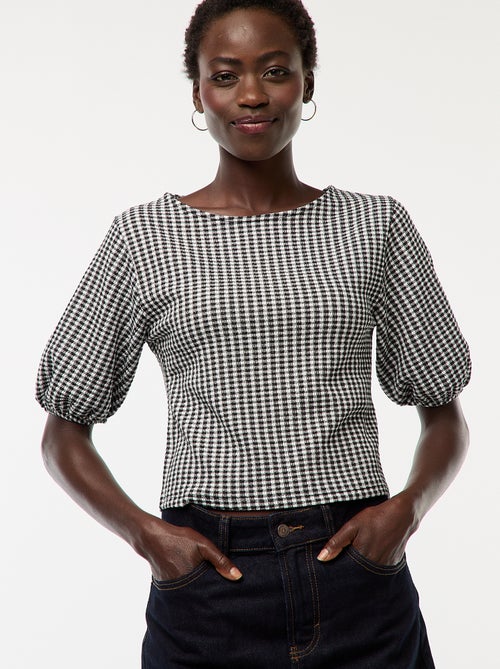 Blouse avec liens à nouer - Kiabi
