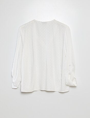 Blouse avec manches retroussables plumetis 'JDY'