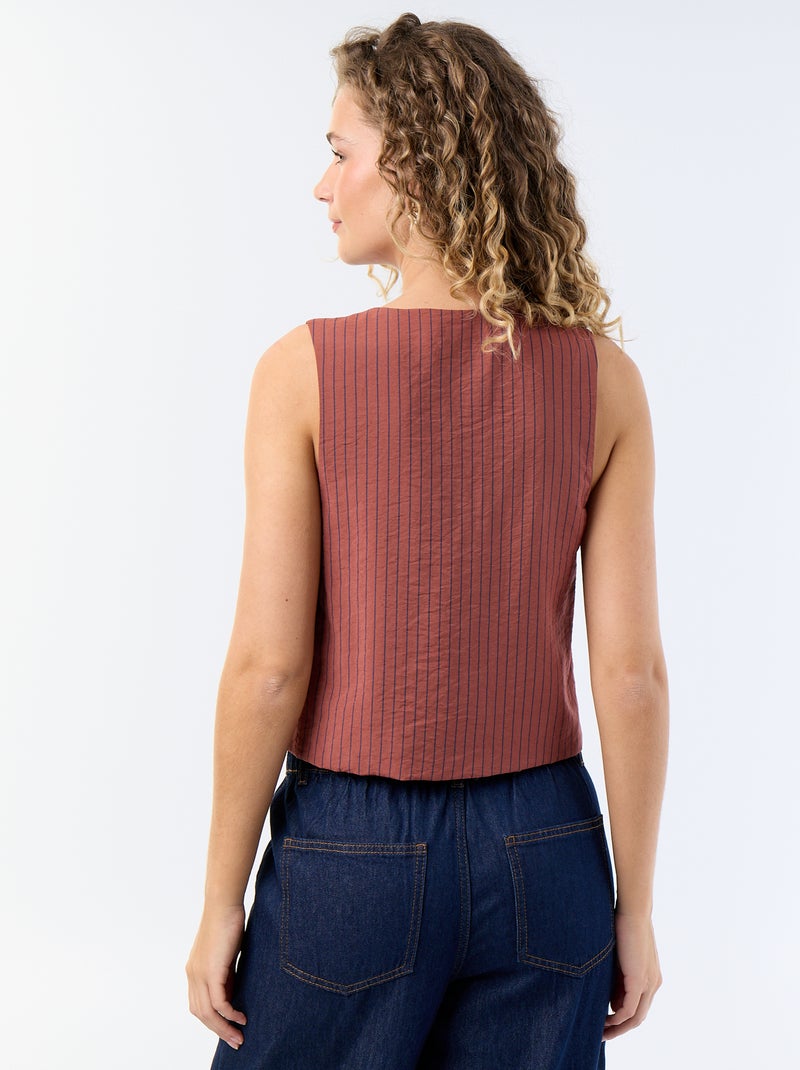 Blouse avec nœuds Rouge - Kiabi