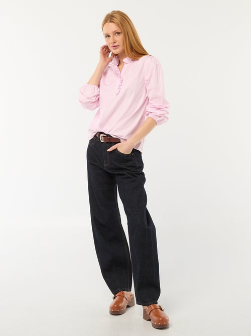 Blouse avec volants au col et à l'ouverture - Kiabi Blouse avec volants au col et à l'ouverture - Kiabi