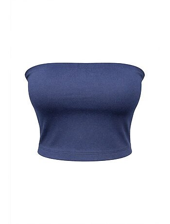 Blouse bandeau courte sans bretelles mixray