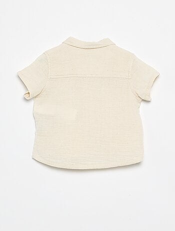 Blouse brodée en gaze de coton