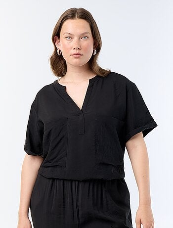 Blouse caftan en viscose fluide