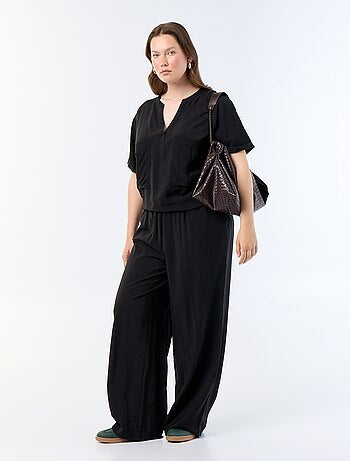 Blouse caftan en viscose fluide