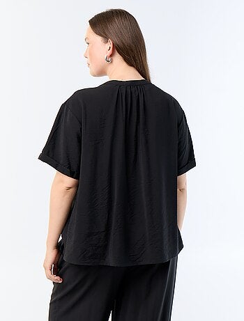 Blouse caftan en viscose fluide