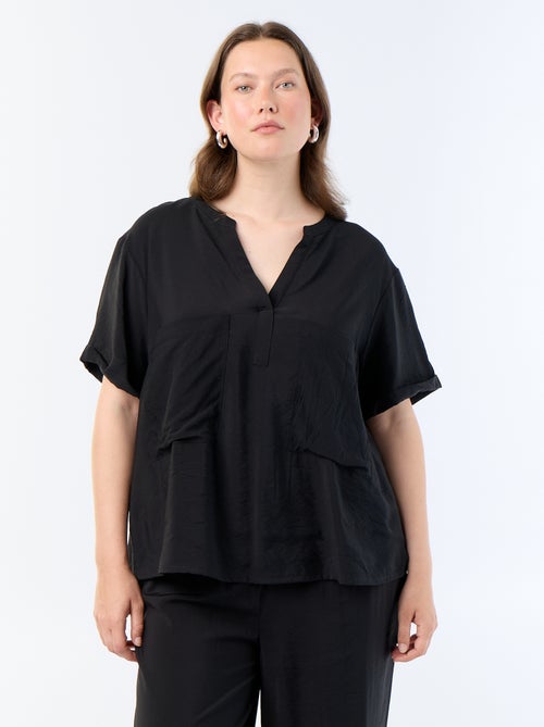 Blouse caftan en viscose fluide - Kiabi Blouse caftan en viscose fluide - Kiabi
