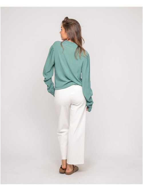 Blouse col v lurex OZAME - Kiabi
