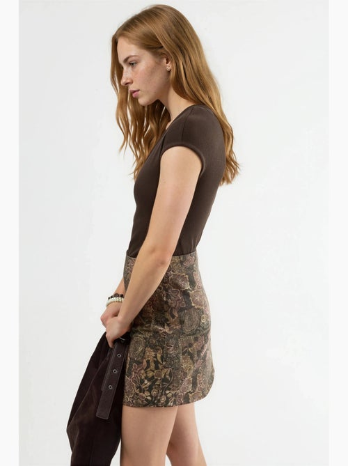 Blouse côtelée à col v busem - Kiabi Blouse côtelée à col v busem - Kiabi