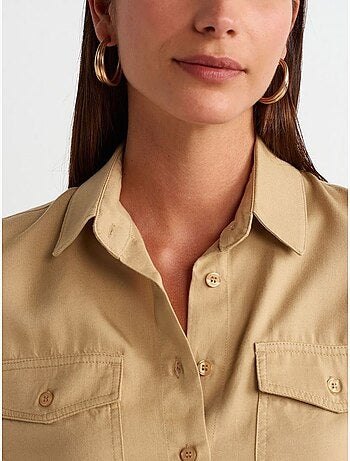 Blouse courte en tencel façon chemise dilvin