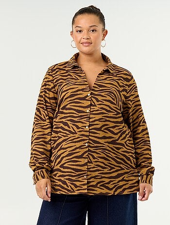 Blouse crêpée imprimée