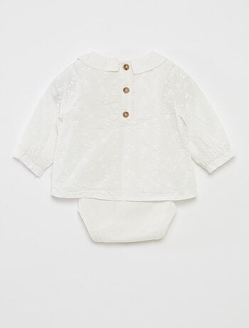 Blouse de cérémonie avec body intégré