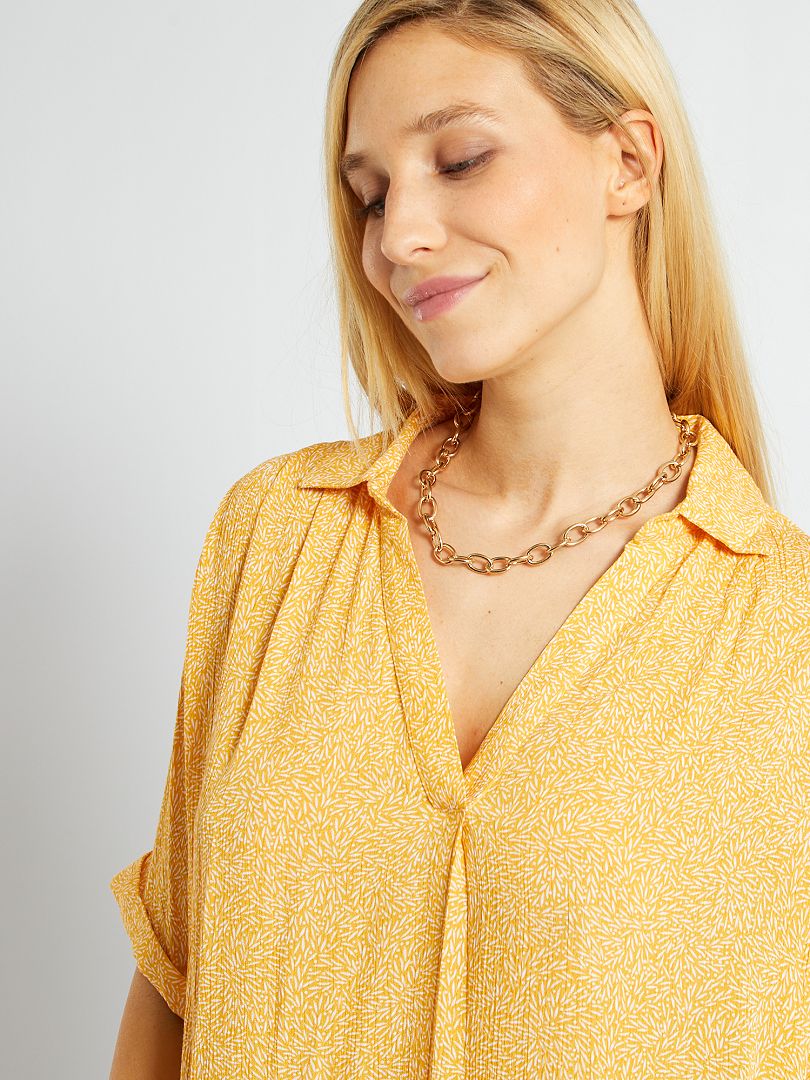 Blouse Effet Froiss Jaune Kiabi