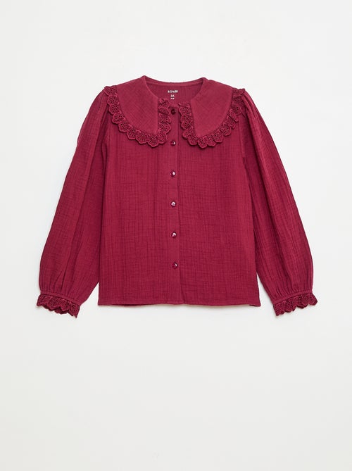 Blouse en double gaze de coton - Kiabi
