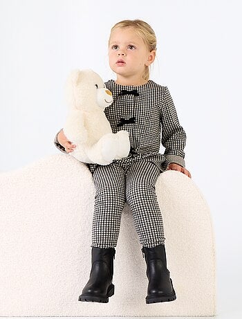 Blouse en flanelle avec nœuds et base volantée