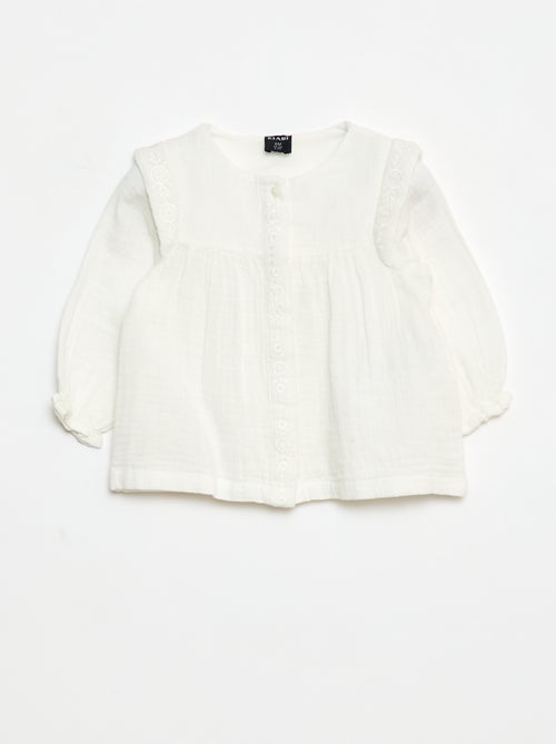 Blouse en gaze de coton - Kiabi