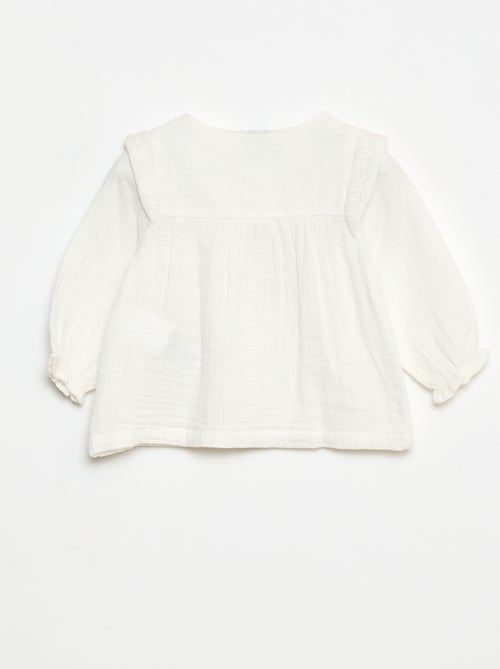 Blouse en gaze de coton - Kiabi
