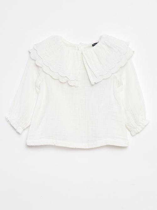 Blouse en gaze de coton - Kiabi
