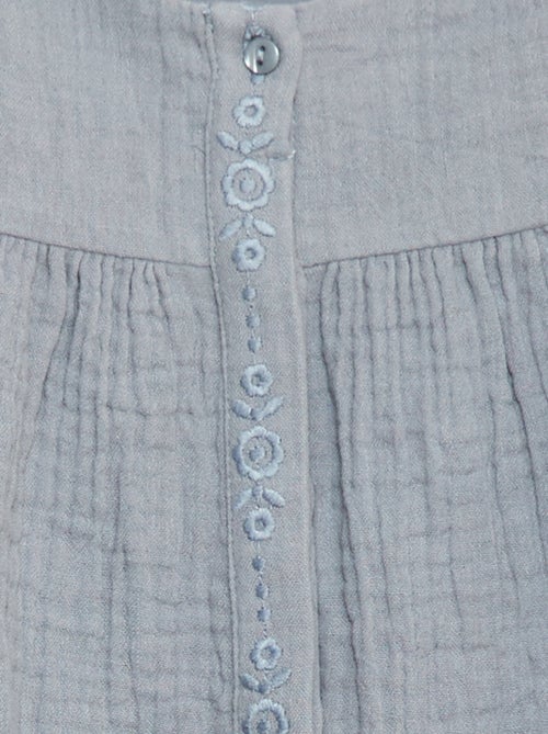 Blouse en gaze de coton - Kiabi