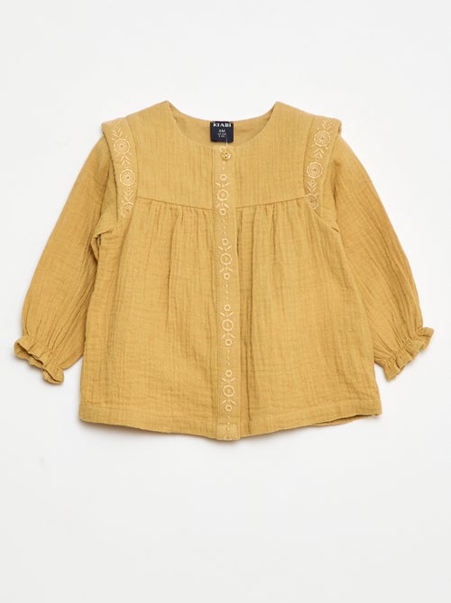Blouse en gaze de coton - Kiabi