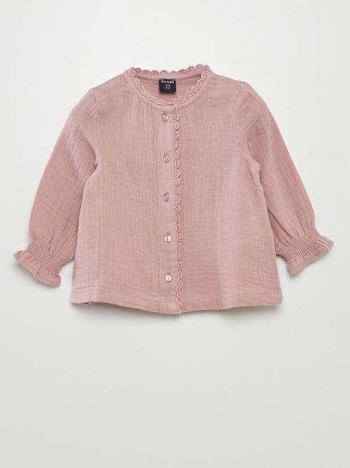 Blouse en gaze de coton - Kiabi