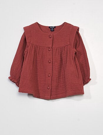 Blouse en gaze de coton - Kiabi