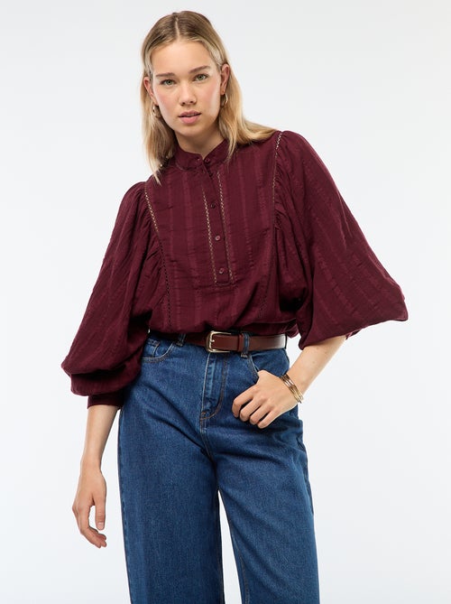 Blouse en gaze de coton - Kiabi