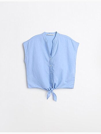 Blouse en lin mélangé, MO Fashion
