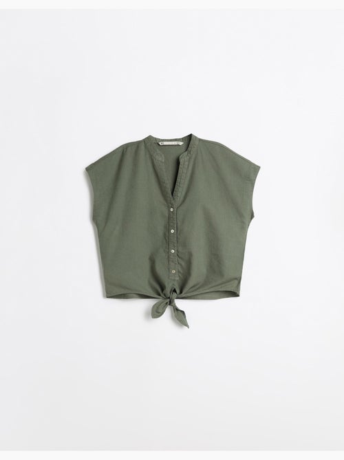 Blouse en lin mélangé, MO Fashion - Kiabi Blouse en lin mélangé, MO Fashion - Kiabi