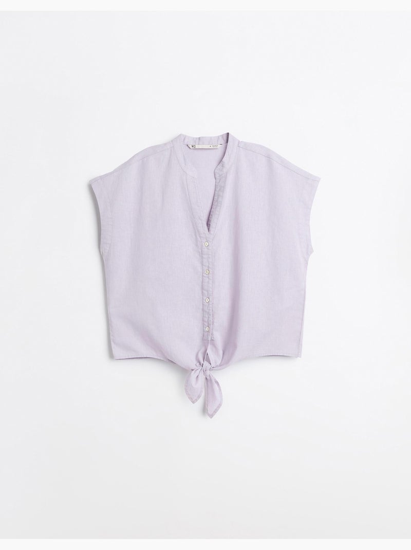 Blouse en lin mélangé, MO Fashion Violet - Kiabi