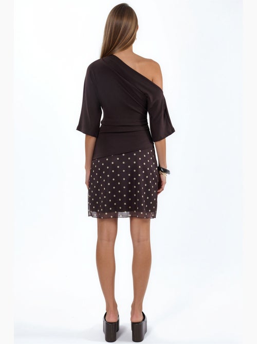 Blouse en maille à manches courtes et encolure bateau pour femme busem - Kiabi