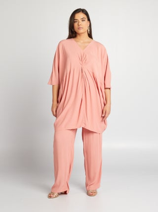 Blouse en matière crêpée