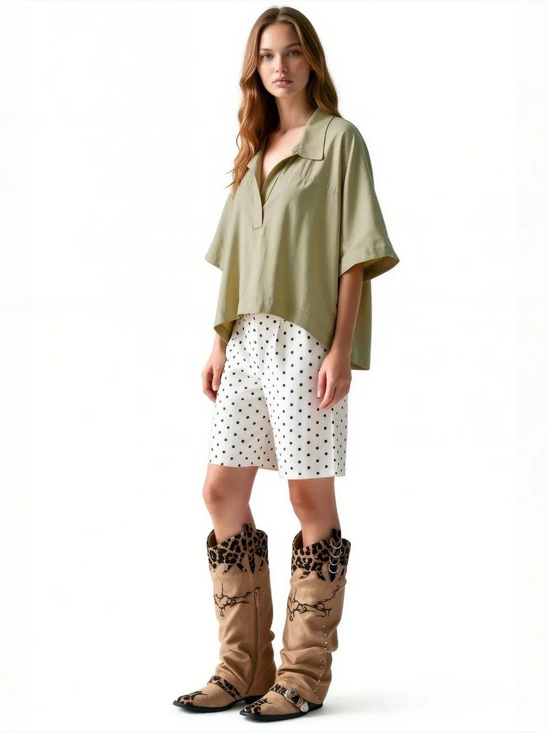 Blouse en mélange de modal busem Vert menthe - Kiabi