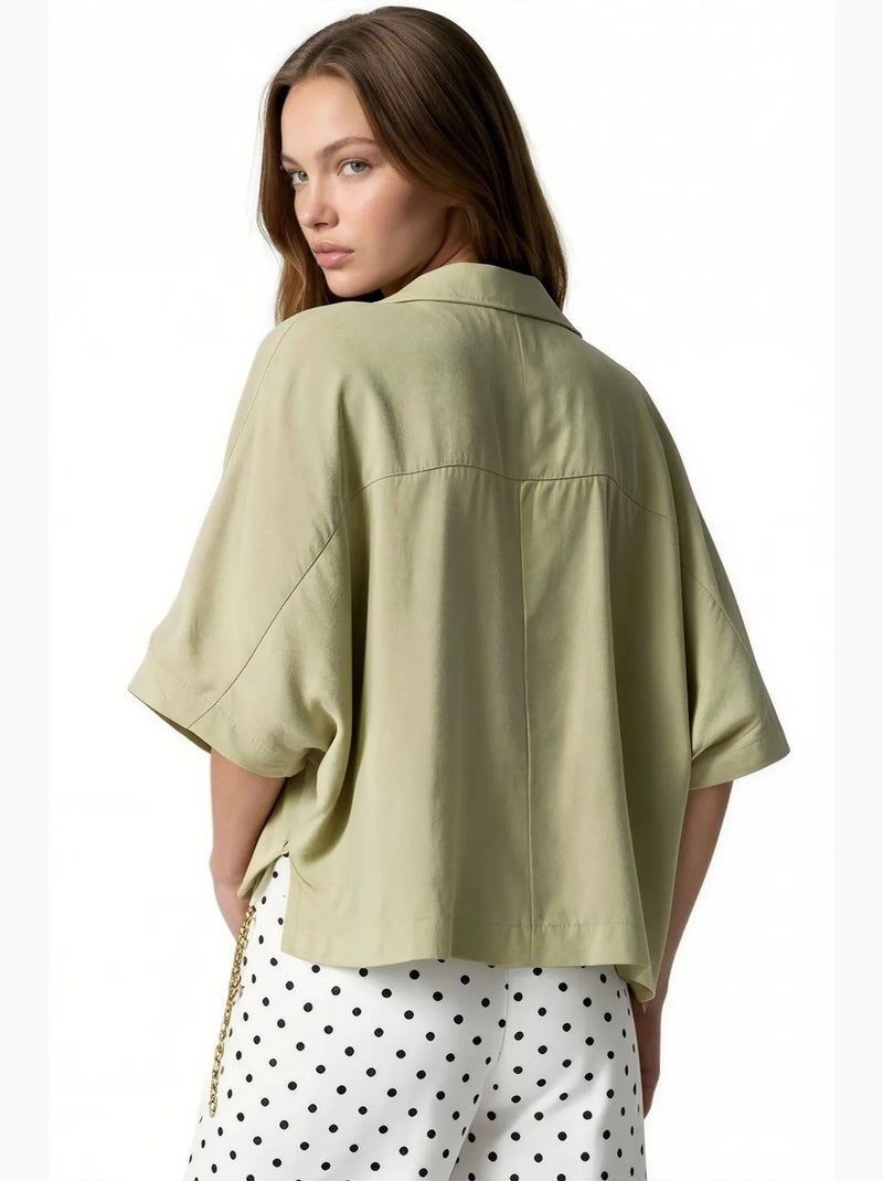Blouse en mélange de modal busem Vert menthe - Kiabi