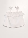 Blouse en plumetis en gaze de coton blanc - Kiabi