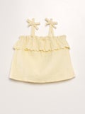 Blouse en plumetis en gaze de coton Jaune - Kiabi