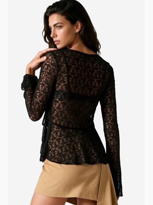 Blouse en polyamide et élasthanne busem - Kiabi Blouse en polyamide et élasthanne busem - Kiabi
