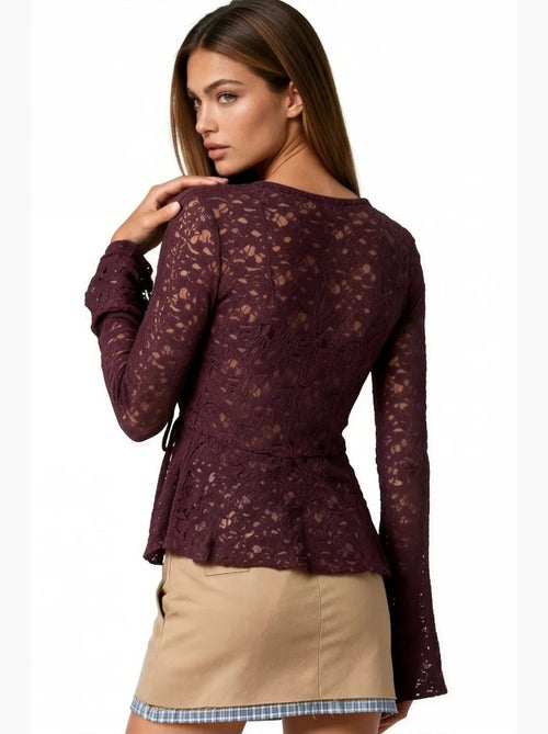Blouse en polyamide et élasthanne busem - Kiabi Blouse en polyamide et élasthanne busem - Kiabi