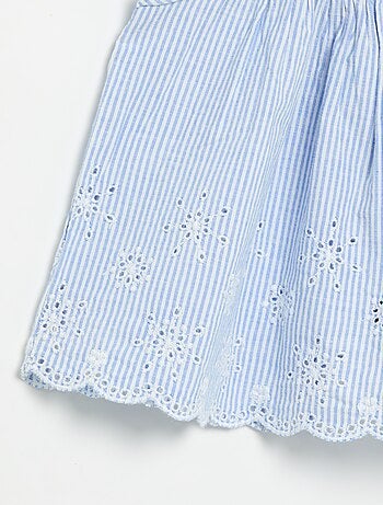 Blouse en popeline avec volants