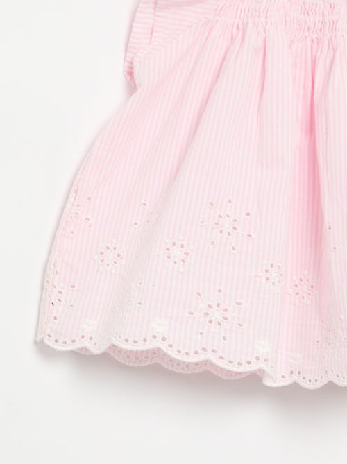 Blouse en popeline avec volants - Kiabi Blouse en popeline avec volants - Kiabi