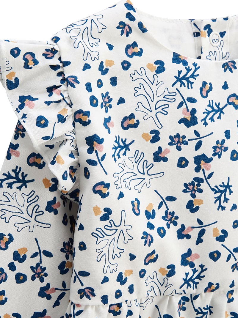 Blouse enfant en popeline Céleste Ecru - Kiabi