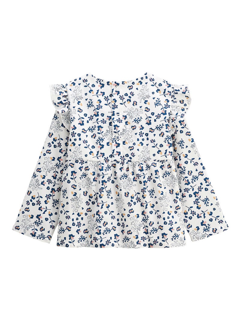 Blouse enfant en popeline C?leste Ecru - Kiabi