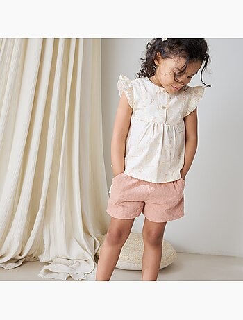 Blouse enfant en popeline poésie d'été